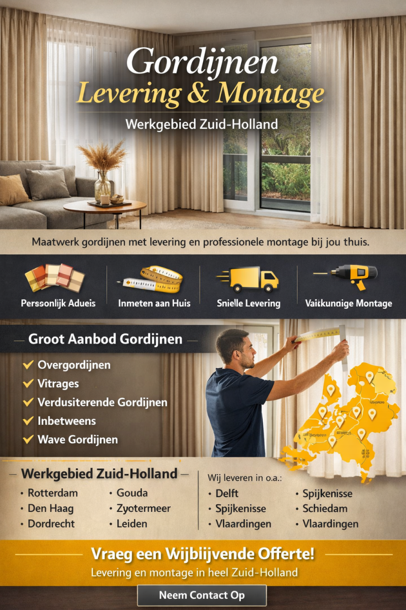 Werkgebied voor levering en montage ART Woninginrichting