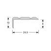 Hoekprofiel Zwart Zelfklevend 10x25mm - 3,0m